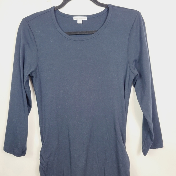 James Perse navy rouched dress - Picture 3 of 7